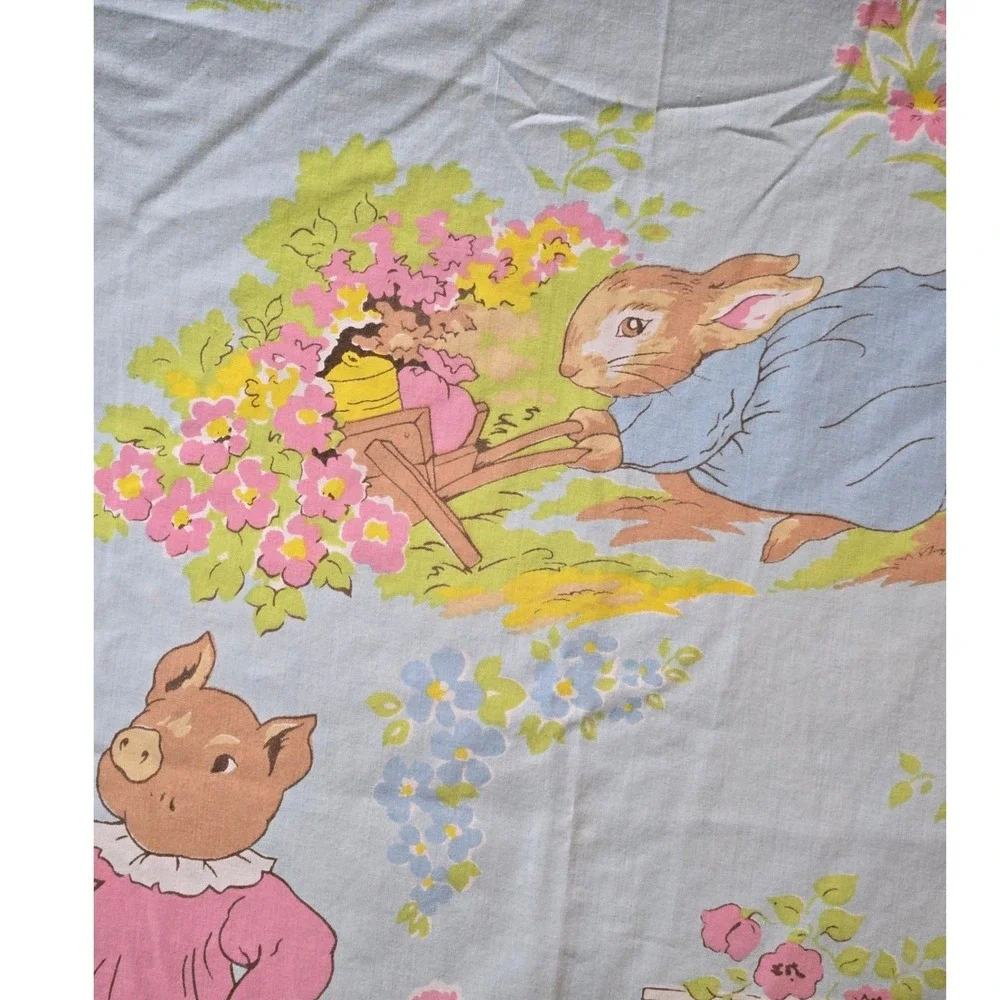 Frederick Warne Beatrix Potter Peter Rabbit Fitted Sheet & Pillowcase‎ Set Good